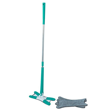 Швабра Х-образная с функцией отжима, бирюзовая, 1300х370х150 мм ISMA ISMA-22(green)