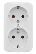 Минск Розетка 2-местная ОП 16А с заземлением белая EKF Basic EGR16-128-10