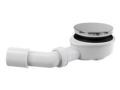 Сифон для душевого поддона, хромированный, Alcaplast A491CR