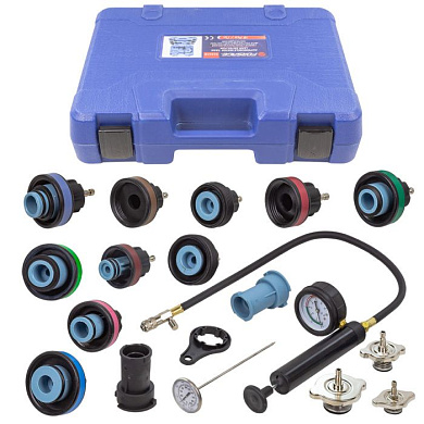 Набор приспособлений для тестирования систем охлаждения 18 пр., 0-2.5bar Forsage F-922G1B