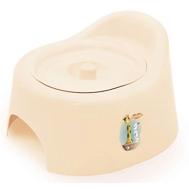 Горшок детский туалетный с крышкой «Giraffix» Полимербыт 4311873