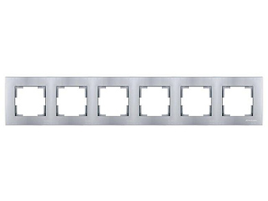 Рамка 6-ая горизонтальная серебро, RITA, Mutlusan 2220 800 1682