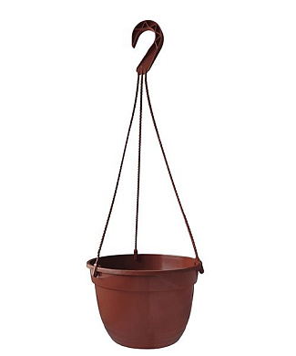 Подвесной горшок "Петуния" №3 шоколад d=270 h=190, 7 л Гарденпласт 00169