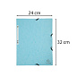 Папка на резинках "Aquarel", А4, 15 мм, картон, голубой
