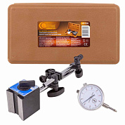 Индикатор часового типа с магнитной стойкой 0-10 мм, погрешность-0,01 мм, в пласт.кейсе FORSTIME FT-01729