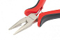 Длинногубцы прямые Mini 130 мм никелированные, авторазжим, двухкомпонентные рукоятки Matrix 17810