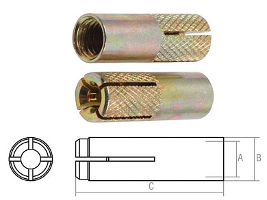 Анкер забиваемый М20х25х80 мм. Starfix SMP-61256-1