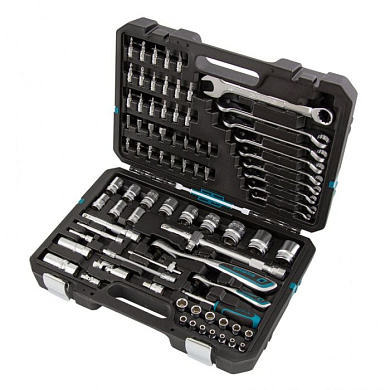 Набор инструментов, 1/4"&1/2", CrV, 6-гр. 82 пр. Gross 14149