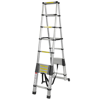 Стремянка телескопическая алюм. бытовая 3.8 м, 13+13 ступ. Forsage F-UP380-2