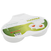 Контейнер для приготовления яиц в СВЧ «Глазунья» для 2-х яиц Полимербыт 4345200