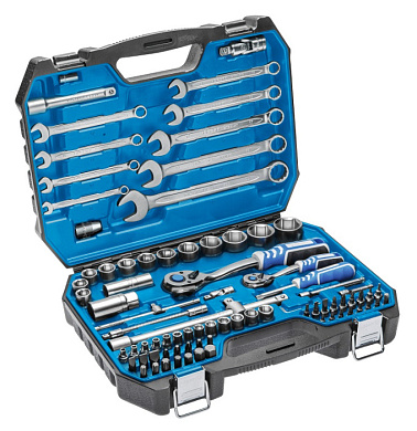 Набор инструментов 1/2"&1/4" 85 пр, 6-гр,. CrV Hoegert HT1R425