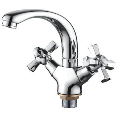 Смеситель для умывальника, цинк, хром Ledeme L1090-2