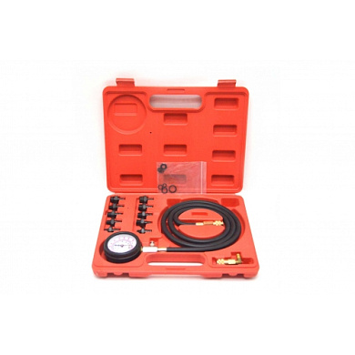Манометр для измерения давления масла 0-10 bar с переходниками, набор 12 пр H-D HD-73031
