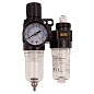 Блок подготовки воздуха регулятор-фильтр-лубрикатор FLR1500, 10 бар, 1500 л/мин, 1/4" Denzel 57469