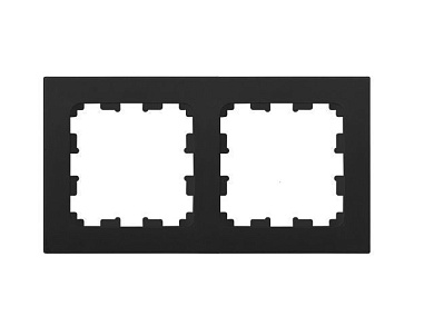 Рамка 2-местная карбон Аструм, Bylectrica ЮЛИГ.735212.572карб