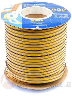 Уплотнитель для окон и дверей тип Е 9х4мм/150м коричневый Vorel 76765