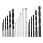 Набор сверл по бетону, металлу, дереву 3-4-5-6-8-10 мм, 18 шт, пластиковый бокс, цилиндрический хвостовик Sparta 725305