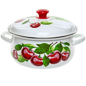 Кастр.сфер. 2л (белая) Вишневый сад Керченский металлургический завод 61904-102/6-У4