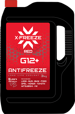 Антифриз G12+, в п/э кан. кг X-Freeze 430110129
