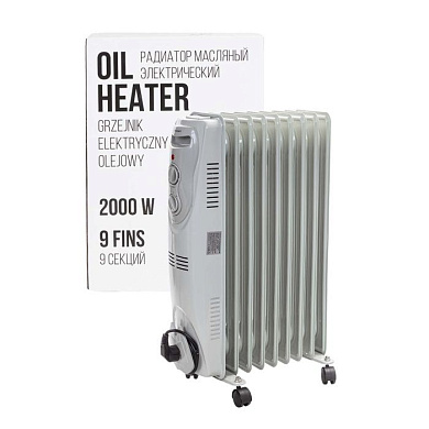 Радиатор масляный электрический, 220-240V, 2000W, 9 секций, 3 режима нагрева ForceKraft FK-YL-B08-9