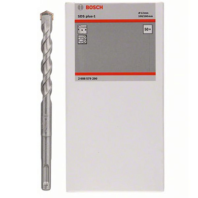 Бур (сверло) 12x100x160 мм 50 шт SDS-plus 1 Bosch 2608579290