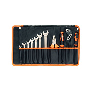 Набор комбинированных ключей в сумке с инструментом 8-19 мм, 11 пр. CrV PIT MXT-11-SB