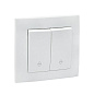 Валенсия выключатель 2-кл, 10А белый проходной EKF PROxima EWV10-027-10