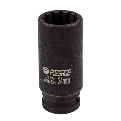 Головка ударная глубокая 24 мм 12-гр 1/2'' Forsage F-4488524