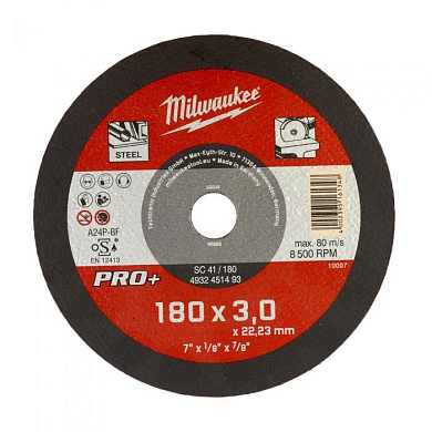 Диск отрезной по металлу 180/3 мм SC 41/180 Milwaukee 4932451493