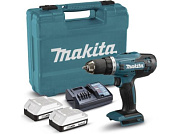 Аккум. шуруповерт MAKITA LXT DF488D004 в кейсе (18.0 В, 2 акк., 2.0 А/ч Li-Ion, 2 скор., 42 Нм, шурупы до 13 мм, з/у, G-series)