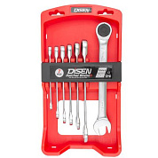 Набор ключей трещоточных 8-19 мм, 7 пр. DISEN DSD1510