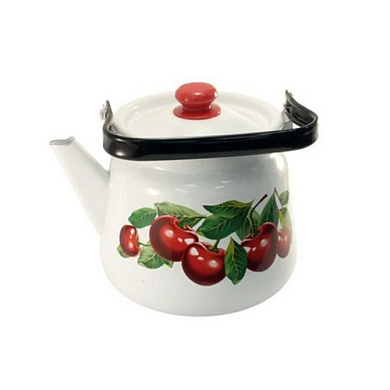 Чайник эмал 3,5 л, "Вишневый сад" Стальэмаль, Новокузнецкий филиал С2716*55