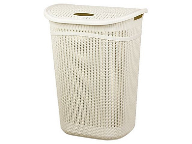 Корзина для белья ВЯЗАНИЕ 55 л, белый IDEA М2613