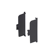 Комплект заглушек металлич. внутр. к профилю Gola, С-образных (левая+правая) черный 3 AKS 111491