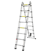 Лестница телескопическая двухсекционная 0.45/0.9-2.5/5 м, 16 ступенек, нагрузка 150 кг, ForceKraft FK-BL-HT208