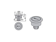 Кнопка хромированная к А2000, Alcaplast V0011-ND