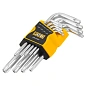 Набор ключей Г-образных TORX с отверстием, 9 пр., Т10Н-Т50Н JCB JCB-5098T