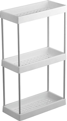 Полка в ванную, пластик + алюминий, белый Ledeme L361-3