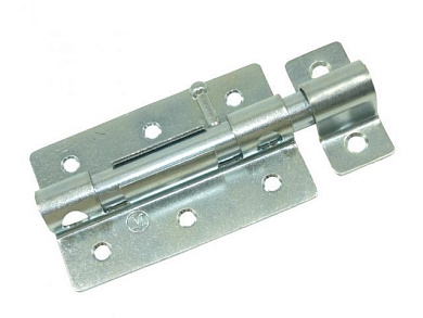 Задвижка дверная 100 мм ЗД-08, белый цинк Starfix SMP-07693-1