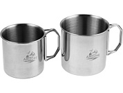 Кружки стальные со складными ручками, 250 и 350 мл, ARIZONE 42-250350