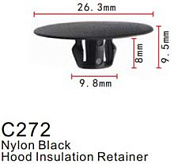 Клипса для крепления внутренней обшивки а/м Митсубиси пластиковая, 100 шт Forsage C0272(Mitsubishi)