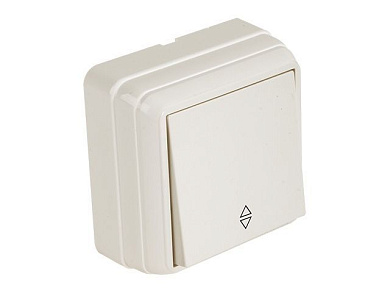 Выключатель 1-клав. проходной, открытый, кремовый, BRON, 10 A, 250 V, IP 20, Mutlusan 21603030202
