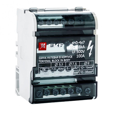 Шина нулевая в корпусе (4х7) EKF PROxima sn0-4x7