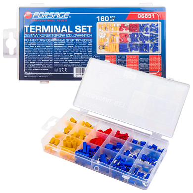 Коннекторы обжимные электрические 160 шт Forsage F-06891