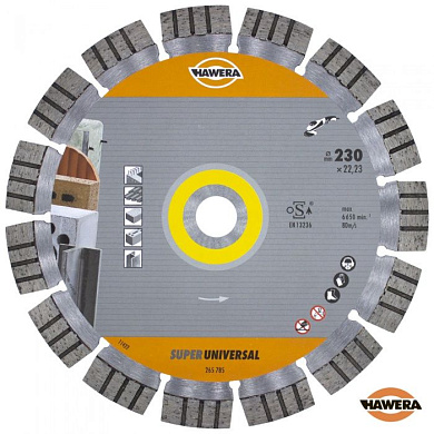 Алмазный диск по армированному бетону 230x22,23 мм HAWERA F00Y265785