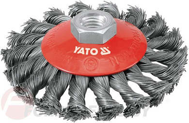 Щётка-крацовка получаша крученная 100 мм М14 Yato YT-4763