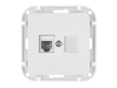 Розетка 1-ая телефонная, скрытая белая, Аструм, Bylectrica ТР4-6501