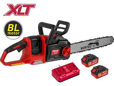 Аккум. пила цепная CEC 4036 шина 40 см, 16", 3/8" LP, 1.3 мм с 2-мя 4 Ач акб и двухслотовым зу WORTEX 2333070