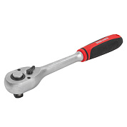 Трещотка реверсивная с резиновой ручкой 1/2'', 250 мм, 72 зуб BaumAuto BM-8072472зуб.