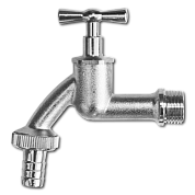 Кран вентильный с входной наружной резьбой 1/2'' и выходом 3/4'' со штуц. под шланг 1/2'', латунь Bradas GKK021213